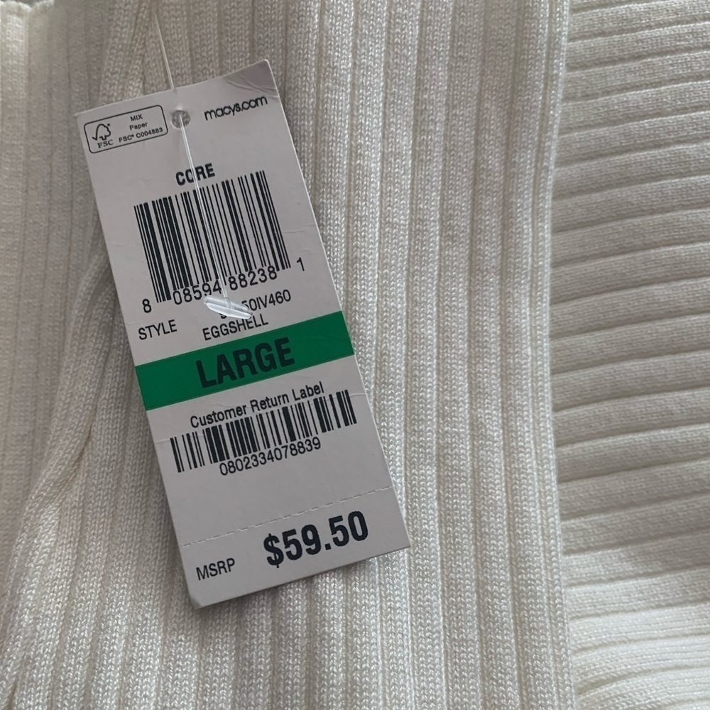 JM Collection Women's Open-Front Cardigan White Size LARGE - Picture 13 of 13